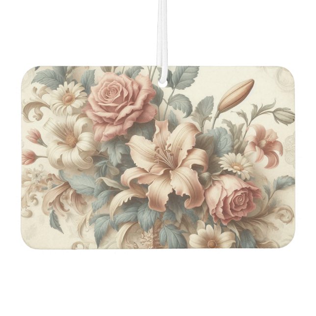 Light Antique Floral Perfection Air Freshener (Front)