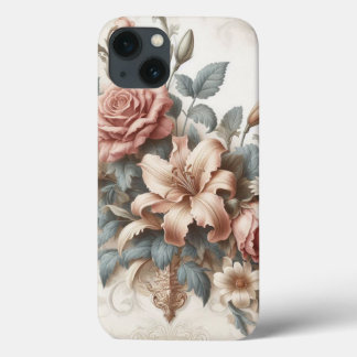 Light Antique Floral Perfection iPhone 13 Case