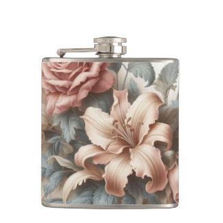 Light Antique Floral Perfection Flask
