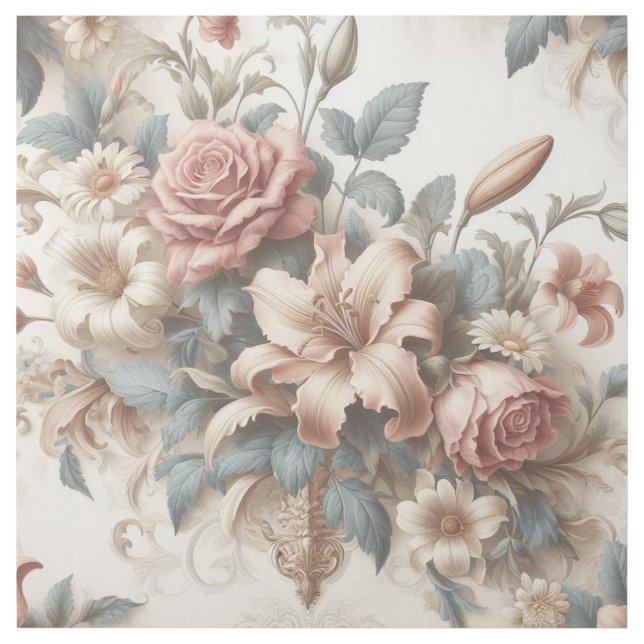 Light Antique Floral Perfection Gallery Wrap (Front)