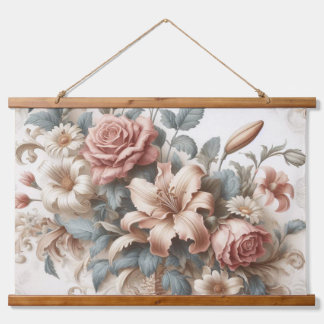 Light Antique Floral Perfection Hanging Tapestry