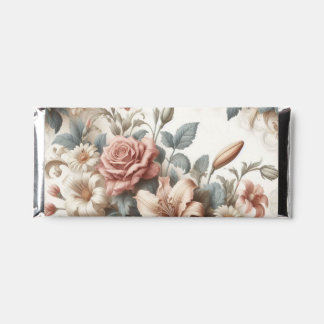 Light Antique Floral Perfection Hershey Bar Favors