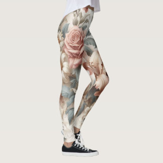 Light Antique Floral Perfection Leggings