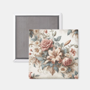 Light Antique Floral Perfection Magnet