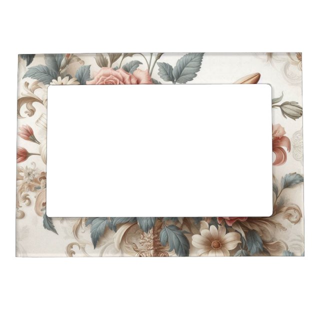 Light Antique Floral Perfection Magnetic Frame (Front)