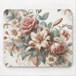 Light Antique Floral Perfection Mouse Pad