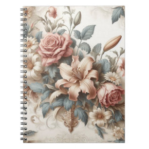 Light Antique Floral Perfection Notebook