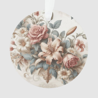 Light Antique Floral Perfection Ornament