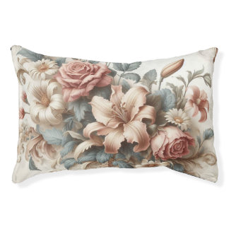Light Antique Floral Perfection Pet Bed