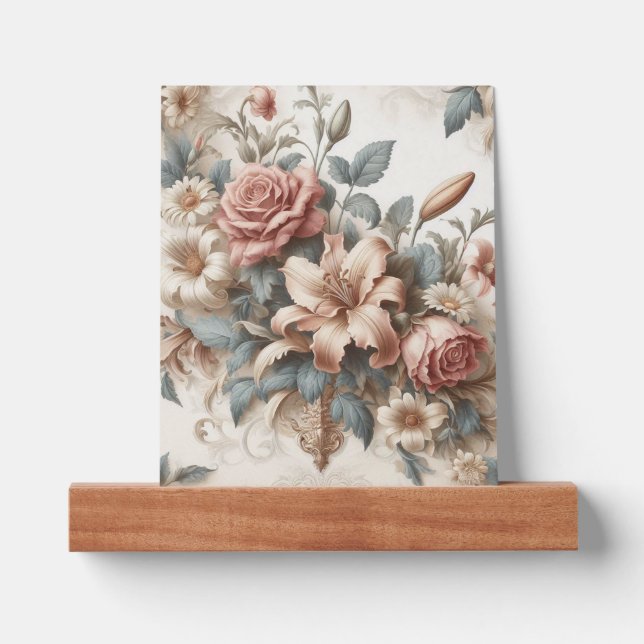 Light Antique Floral Perfection Picture Ledge (Front)