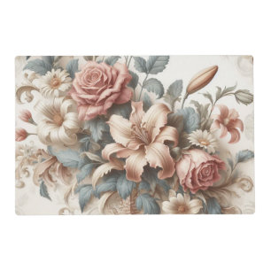 Light Antique Floral Perfection Placemat