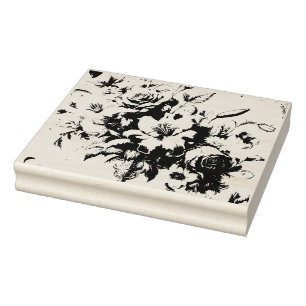 Light Antique Floral Perfection Rubber Stamp