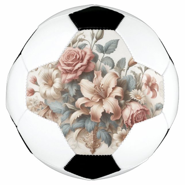 Light Antique Floral Perfection Soccer Ball (Front)