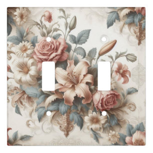 Light Antique Floral Perfection Switch Cover