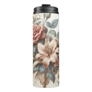 Light Antique Floral Perfection Thermal Tumbler