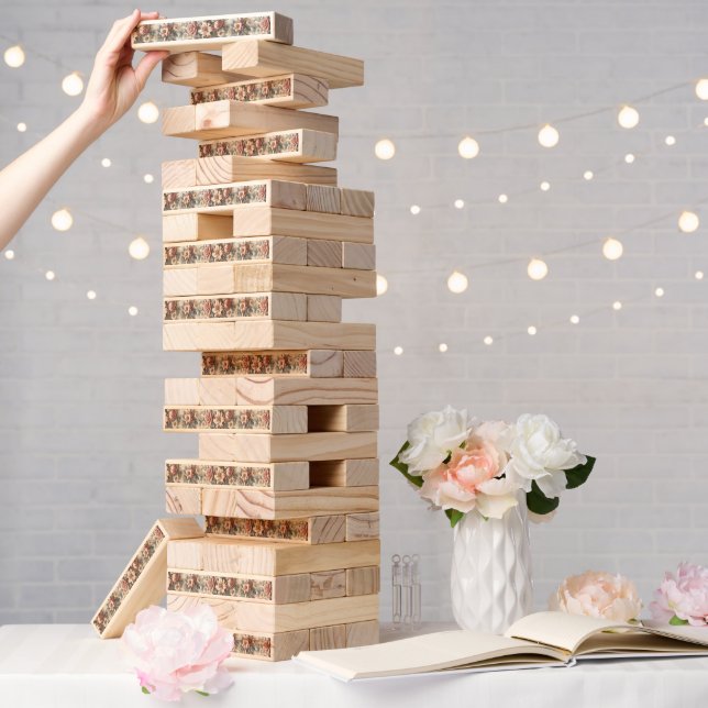 Light Antique Floral Perfection Topple Tower (Wedding)