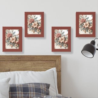 Light Antique Floral Perfection Wall Art Sets