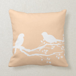 Light Apricot Nature Picture Throw Pillow