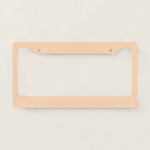 Light Apricot Solid Color License Plate Frame