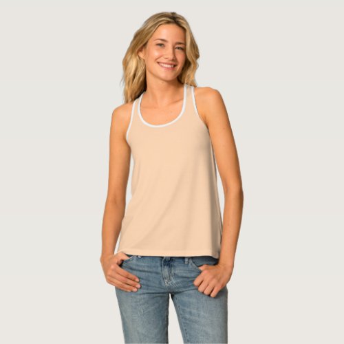 Light Apricot Solid Color Tank Top