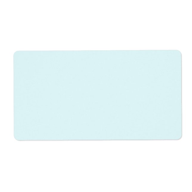 Light aqua blue labels,  plain solid color blank label (Front)