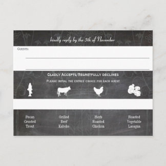 Light Aqua Mason Jar Chalkboard Wedding Invitation Postcard