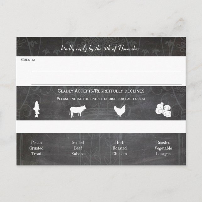 Light Aqua Mason Jar Chalkboard Wedding Invitation Postcard (Front)