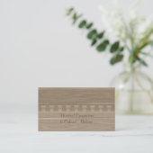 Light ash colored dovetail joint business card (Standing Front)