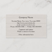 Light ash colored dovetail joint business card (Back)