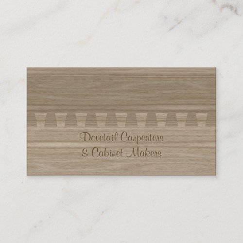 Carpentry or cabinet making business card