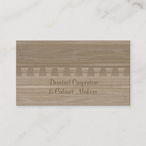 Customizable Carpentry or cabinet making business card