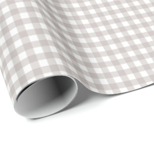 Light Ash Gray Simple Plaid Wrapping Paper