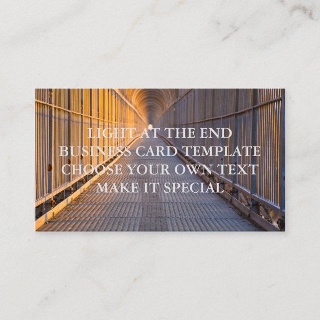LIGHT AT THE END BUSINESS CARD TEMPLATE (Front)