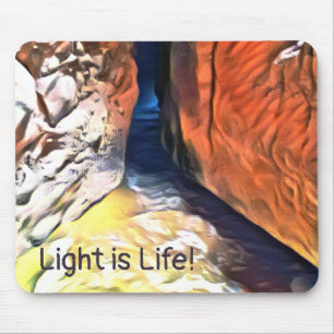 Light at the End of a Crevasse at the Coast Mouse Pad