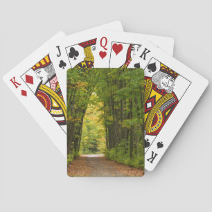 Light At The End Of A Tunnel Of Trees Poker Cards