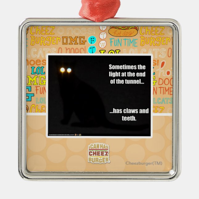 Light at the End of the Tunnel Metal Ornament (Front)