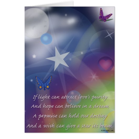 Light attracts love's purity cards (Front)