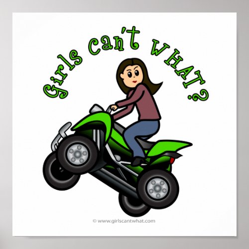 Light ATV  Four Wheeling Girl Poster