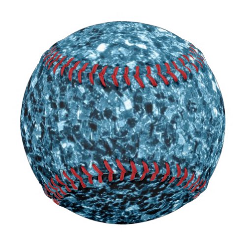 Light baby blue faux glitter sparkles bling baseball