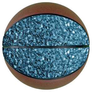 Light baby blue faux glitter sparkles bling basketball
