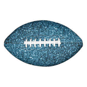 Light baby blue faux glitter sparkles bling football