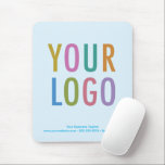 Light Baby Blue Mouse Pad Custom Logo Non Slip<br><div class="desc">Personalize this mouse pad with your company logo and custom text. It has a cloth surface with a non-slip rubber base. This is a light blue mouse pad that you can customize to a different color. It's 9.25 inch x 7.75 inch* with a rounded rectangle shape. No minimum order quantity...</div>
