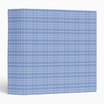 Light Baby Blue Plaid Pattern Avery Binder by RossiCards at Zazzle