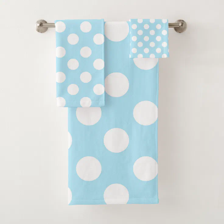 polka dot bath towel sets