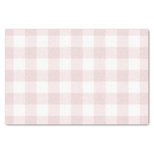 Light Baby Pink Peachy Tartan Plaid Pattern Print Tissue Paper