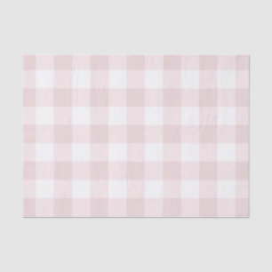 Light Baby Pink Peachy Tartan Plaid Pattern Print Tissue Paper