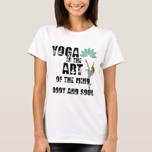 Light background Yoga Art Mind Soul T_Shirt