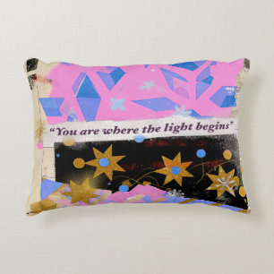 Light Begins – Pink Gold Pillow