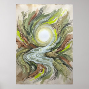 Light Behind the Eyes Spirit Sun Art Poster