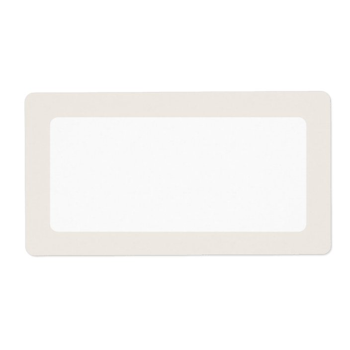 Light Beige Brown Solid Color Border Blank Label Zazzle Com